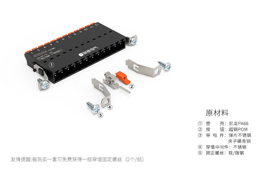 上海联捷LC80C-3.81小间距快速穿墙插拔接线端子