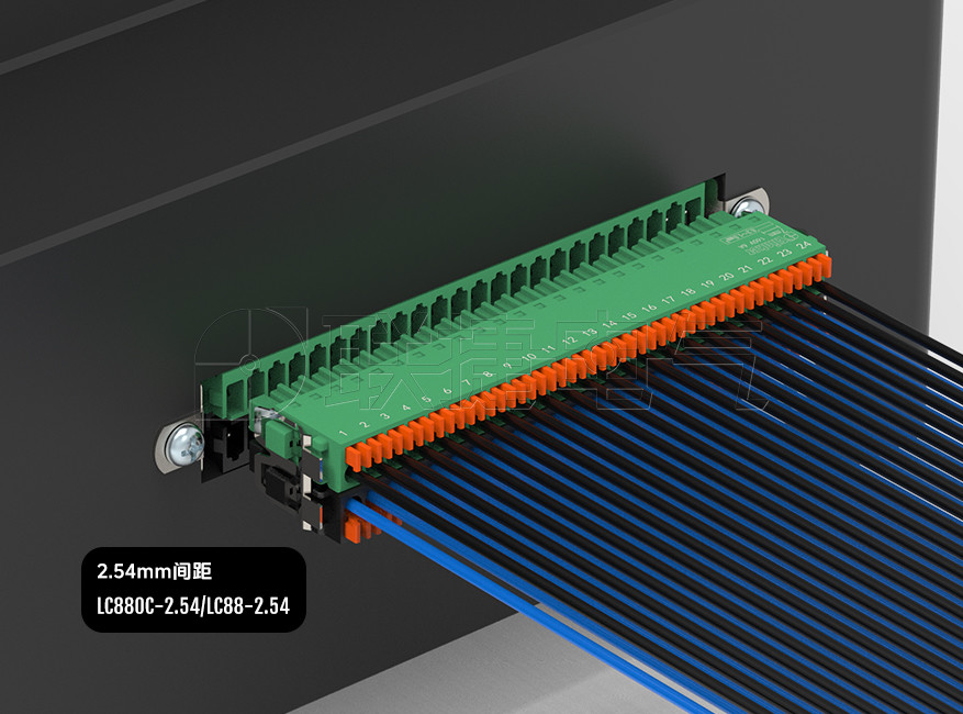 LC880-2.54弹簧快速穿墙端子双层插拔