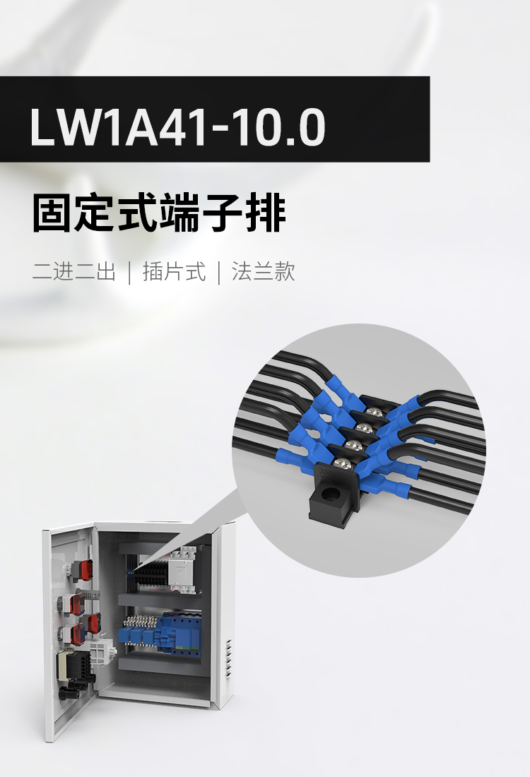 LW1A41-10.0面板固定式栅栏插片式端子